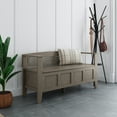 thumbnail image 5 of Simpli Home Adams Entryway Storage Bench in Farmhouse Grey, 5 of 11