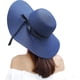 thumbnail image 2 of Sombrero de paja de ala ancha para mujer, sombrero flexible y plegable enrollable, sombrero de playa con protección solar UPF 50+ para verano$Sombrero de ala ancha para mujer, sombrero de, 2 of 7
