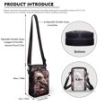 thumbnail image 6 of HELLHERO Small Crossbody Purse Wolf Pattern 4.33"x1.97"x7.09" 2 Layers Adults for Daily Use with Zipper, 6 of 7