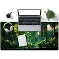 thumbnail image 2 of Aesthetic Plants Desk Mat Green Large Mouse Pad Cozy Rainy Day Greenhouse Desk Pad Big Full Desk Mousepad XXL Extended Keyboard Mouse Mat 31.5''''X15.7'''' Cute Desk Decor for Women, 2 of 6