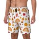 thumbnail image 1 of Balery Fall Gnomes Harvest Bañador para hombre, shorts de playa de secado rápido con entrepierna y forro de compresión-Small, 1 of 6