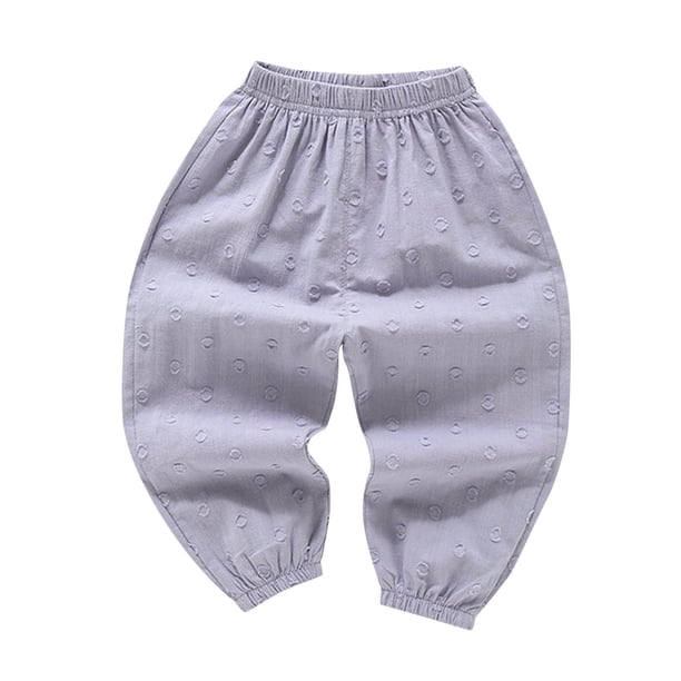 Odeerbi 2-10 Años Niños Niñas Pantalones de Chándal de Algodón Workout Athletic Sports Jogger Pantalones Color Sólido Elástico Cintura Tobillo Joggers