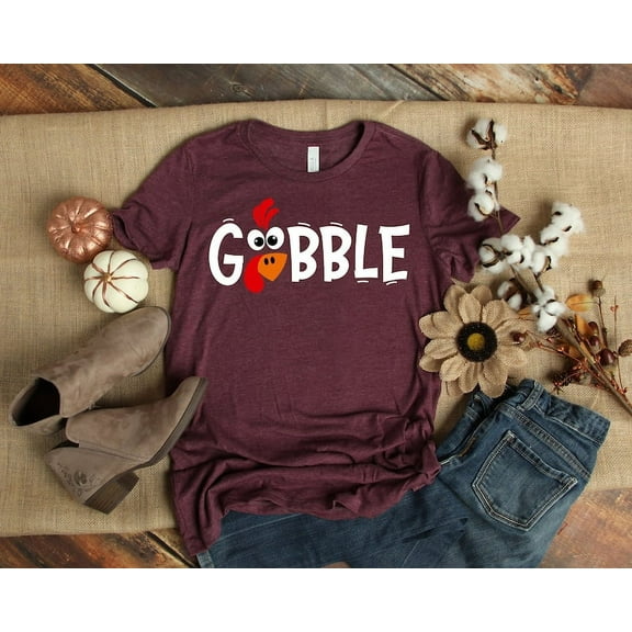 Gobble Gobble Thanksgiving Shirt, Thanksgiving t shirt womens, family thanksgiving shirt