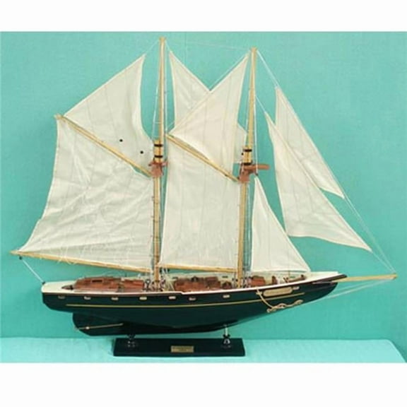 Old Modern Handicrafts Y132 33 in. Bluenose Model Ship II Painted Sailboat Schooner Yacht Model