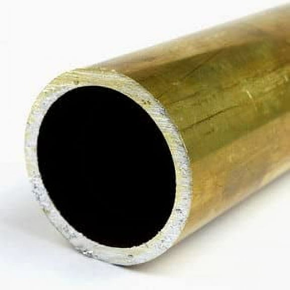 Brass Round Tubing, H58 Temper, 3/8" OD, 0.315" ID, 0.03" Wall, 72" Length, OnlineMetals