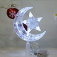 thumbnail image 4 of Glowing Christmas Tree Topper, LED Light-Up Moon and Star Decoration with 3 Color Options for Decor(C), 4 of 6