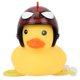 thumbnail image 1 of Motocicleta lindo patito amarillo con casco bicicleta de montaña decoración de bicicleta B, 1 of 10