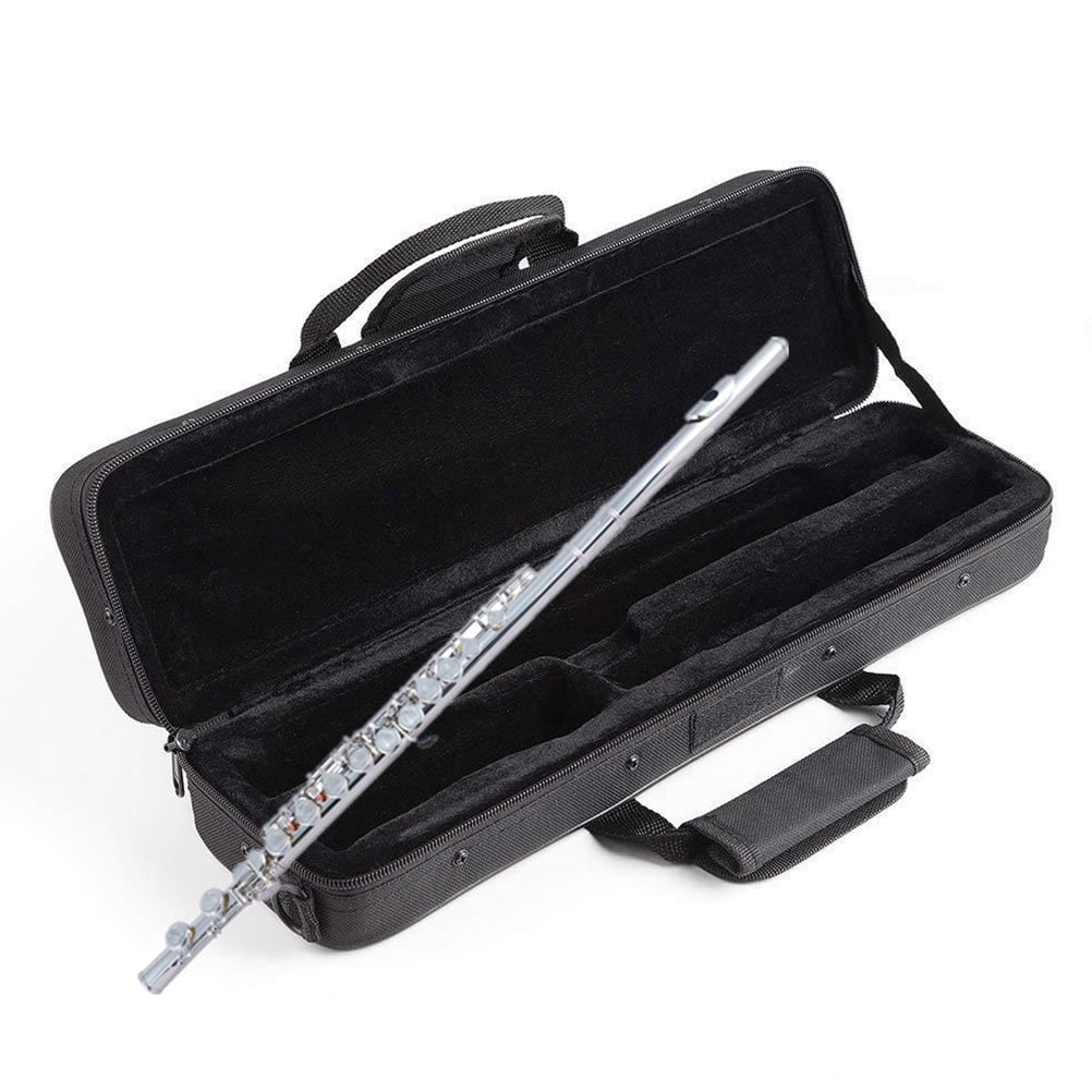 Mutmorningal Professional 1Pc Flute Case with 16-Hole Design, Single Shoulder Carrying Case for Flute, Black