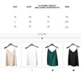 thumbnail image 4 of Camiseta sin mangas de satén para mujer Camisolas de color con cuello en V Camiseta sin mangas, 4 of 4