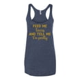 thumbnail image 3 of Wild Bobby, Gold Feed Me Tacos And Tell Me I'm Pretty Cinco de Drinco Cinco De Mayo Tri-Blend Racerback Tank Top, Vintage Navy, Large, 3 of 5
