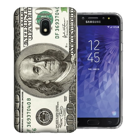 MUNDAZE Samsung Galaxy J7 J737 2018 Crown / J7 Refine / J7 Aura / J7 Star, UV Printed Design Case - Hundred Dollar Bill Design Phone Case
