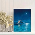 thumbnail image 2 of Qisvanset Yacht Nautical Ocean Night Canvas Print 15.75x11.81 Inches, 2 of 8