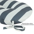 thumbnail image 4 of Greendale Home Fashions Canopy Stripe Gray 15 in. Round Outdoor Reversible Bistro Seat Cushion (Set of 2), 4 of 8