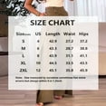 thumbnail image 4 of MORTTIC Women's High-Waisted Wide-Leg Pants with Pockets & Asymmetrical Design Casual Long Trousers Brown M, 4 of 4