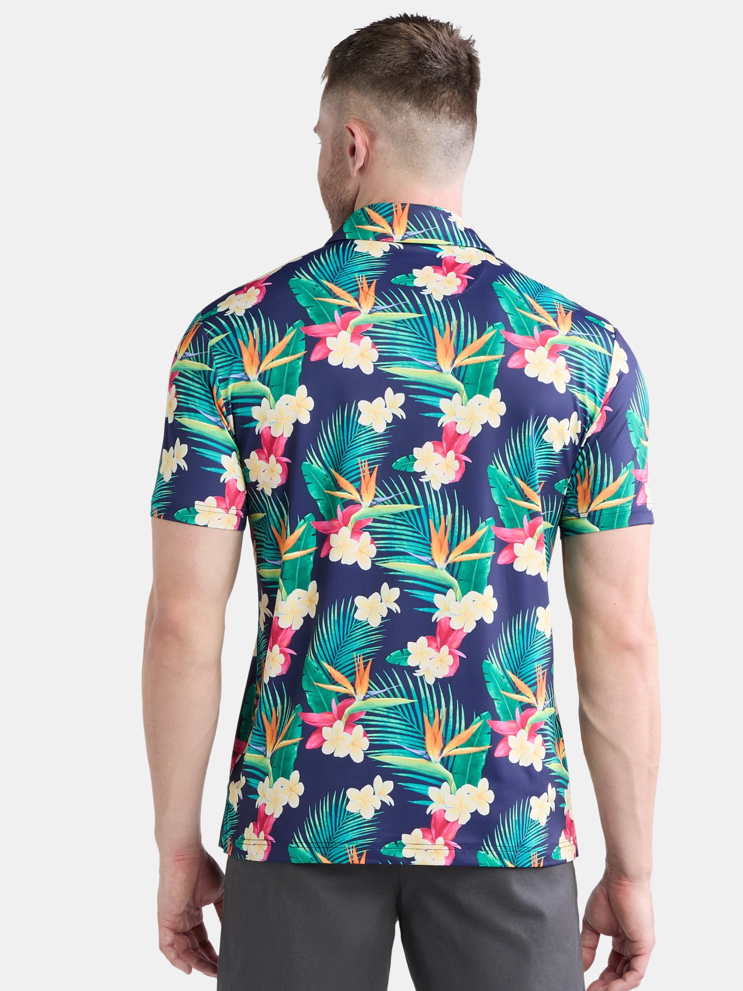 Birdie Bound Men's & Big Men's Novelty Print Golf Polo, Sizes S-5XL