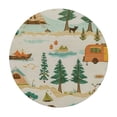 thumbnail image 4 of Orinice Trees Lake Camper Round Table Cover Stain Resistant Washable 100% Polyester Fiber Perfect for Indoor Outdoor Kitchen Dining Wedding Parties Tablecloth 38-42, 4 of 8