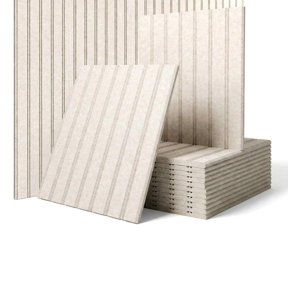 Cork Board Alternative: Large 48" x 36" Felt Bulletin Board Wall Panels with 70 Safe Removable Adhesive Tabs - 12 Pack for Home, Office & Classroom Vision Board - Oatmeal