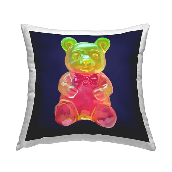Stupell Industries Modern Candy Bear Decorative Printed Throw Pillow Design by Amelia Noyes