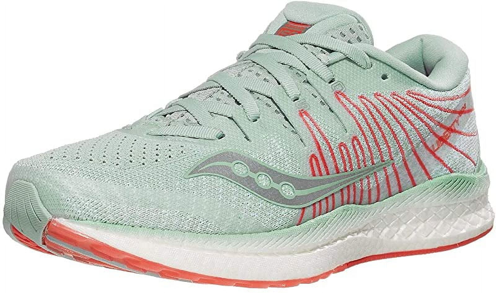Saucony Women s Liberty ISO 2 Running Shoes Sky Grey Coral 9.5 B
