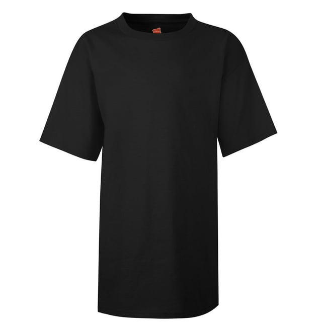 Hanes T-Shirt Nano-T pour Enfants, TP, Noir