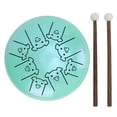 thumbnail image 2 of Tambor de lengua 5,5 pulgadas 8 notas Chakra tanque aleación patrón animal instrumento de percusión presente, 2 of 12