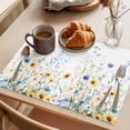 thumbnail image 3 of Spring Flowers Placemats Set of 4, Plants Non-Slip Place Mats Washable Table Mats for Kitchen Dining Table Decorations Indoor/Outdoor, 3 of 9