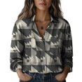 thumbnail image 1 of Blusa Domirica de verano, hawaiana, playa, floral, para mujer, gris, 4XL, 1 of 2