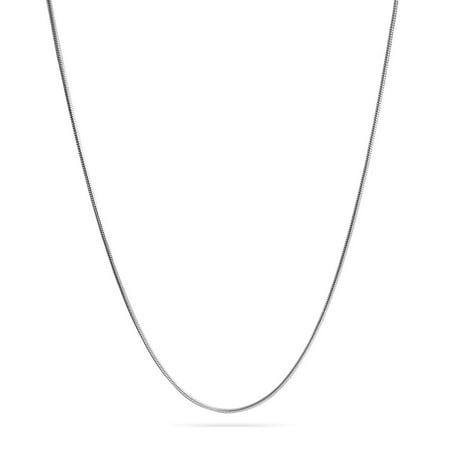 - Thin Snake Flexible Chain Link Strong 1.5mm For Women For Men Necklace Silver Tone Stainless Steel