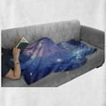 thumbnail image 6 of Outer Space Soft Flannel Fleece Blanket, Outer Space Nebula in the Galaxy with Star Clusters Mysterious Astronomy Art, Cozy Plush for Indoor and Outdoor Use, 60" x 80", Purple Navy, by Ambesonne, 6 of 6