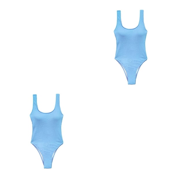 Wosthever Mono de mujer, traje de baño para niñas, verano, baño de sol, natación, poliéster, sin espalda, sin mangas, ropa de baño para mujer Type5 NO5 Wosthever CBP235456