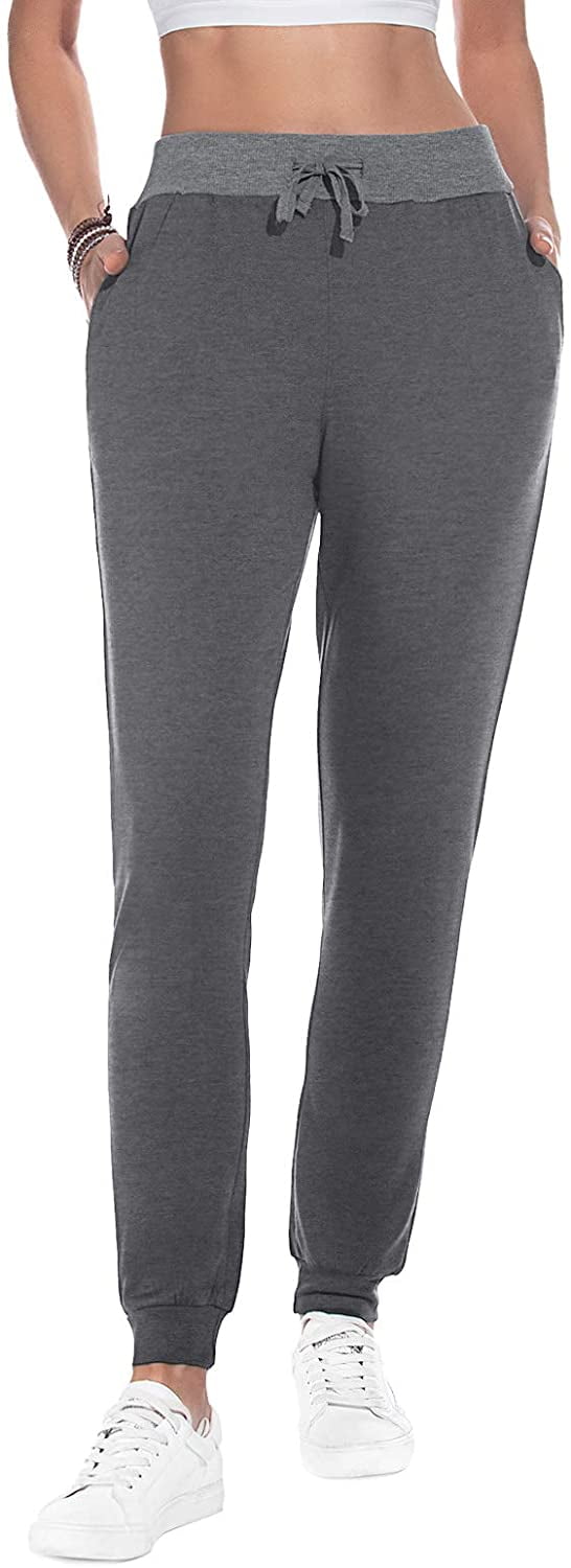 JuneFish Women Joggers Cozy Sweatpants Tapered Active Yoga Lounge Track ...