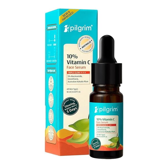 Pilgrim 10% Vitamin C Face Serum For Daily Brightness 10 ml | Face serum for glowing skin