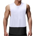 thumbnail image 1 of Besolor Men's Workout Tank Tops Sleeveless Crewneck Color Block Muscle Tees Soft Summer Gym Running T-Shirts, 1 of 5
