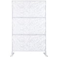 thumbnail image 2 of Outdoor & Indoor Metal Privacy Screen - 76"H x 48"W Freestanding Decorative Divider for Deck, Balcony, Patio & Lawn - Durable Rust-Resistant Privacy Panel, 2 of 9