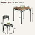 thumbnail image 4 of 2025 New Dining Table Set for 2, Kitchen Table Chairs Set of 2, Dining Table Set of 2 with 2 Upholstered Chairs, 3 Piece Dining Table Set for Kitchen, Small Space, Apartment, 4 of 9