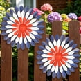 thumbnail image 5 of 3D Flower Shape Metal Wall Art for Outdoor Garden, Tool Free Installation Horticultural Decoration, Vibrant Courtyard Fence and Balcony Wall Ornament, 5 of 7