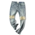 thumbnail image 2 of Pantalones vaqueros masculinos, pantalones vaqueros rotos estilo punk para hombre, pantalones ajustados, rotos, ajustados, con aberturas y agujeros, estilo vaquero elegante y atractivo, 2 of 5