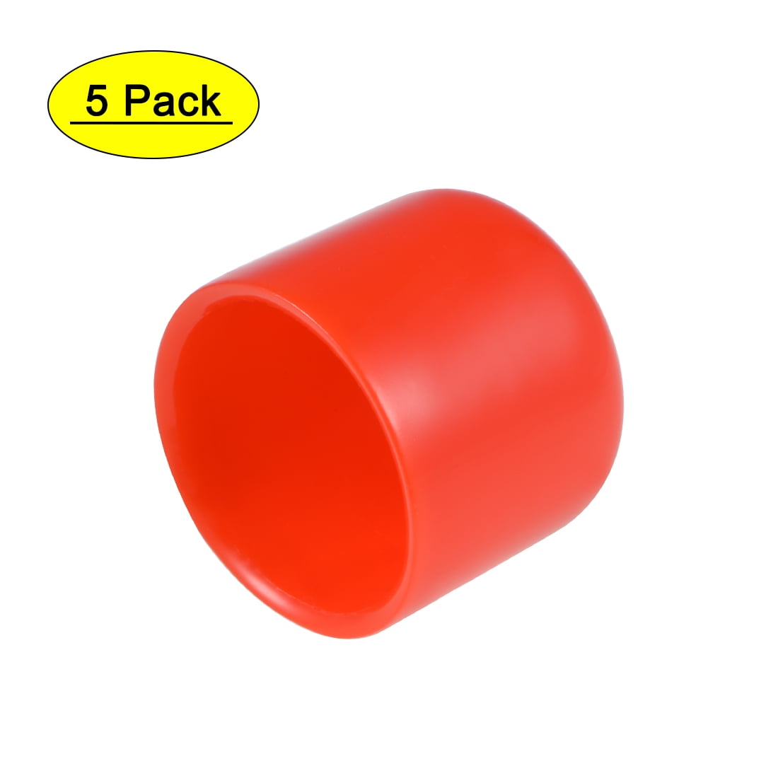 Uxcell 22mm ID Red Screw Thread Protectors Vinyl End Caps, 5 Pack