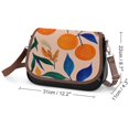 thumbnail image 2 of Oranges Leaves Autumnal Pastel Art Vintage Crossbody Bag For Women Medium Leather Hobo Bags Shoulder Bag Classic City Leather Satchels, 2 of 8