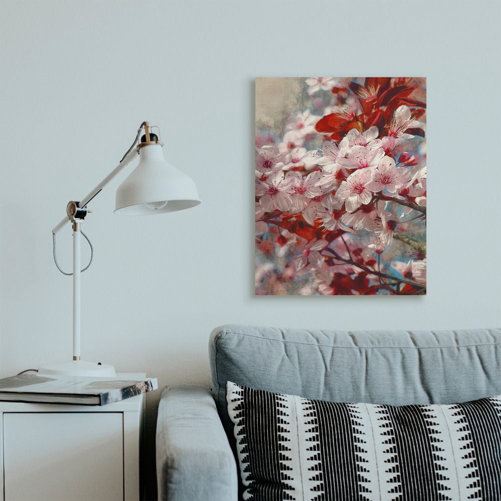 Stupell Industries Beautiful Flower Blossoms on Tree Branches Pink Red Designed by Ziwei Li