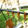 thumbnail image 3 of 4 PCS Outdoor PU Hook -Wear Metal Button Hanger Camping Hiking Picnic Pack Cookware Tableware Bag Hook, 3 of 7