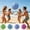 4 Pcs, 4 colors, variant on 25.6 Inch Light Blue Mermaid Inflatable Beach Ball, Wear Resistant PVC Blow Up Swimming Pool Ball, Practical Decor Ornament for Mermaid Birthday Layouts, Summer Outdoor Beach & Pool Games Decorations