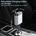 thumbnail image 6 of Swayvoo retractable Car Charger 4-in-1 Fast USB C Car Phone Charger Adapter with Type C Car Charger & Apple Cords, USBC Car Charger Compatible with iPhone 17/16/15/14/13/12/11, Galaxy & Pixel, 6 of 9