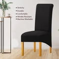 thumbnail image 5 of Large Chair Covers Waterproof,XL Chair Slipcovers with Elastic Bottom Furniture Protector Washable Anti-scratch Jacquard Stretch Chair Protector for Dining Room Hotel Banquet-4-A, 5 of 6