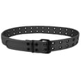 thumbnail image 2 of Gelante Canvas Double Grommet Hole Belt, Black, M, 2 of 6