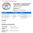 thumbnail image 2 of Timing Sprocket - Compatible with 2001 - 2006 Audi A4 Turbocharged DOHC 2002 2003 2004 2005, 2 of 2