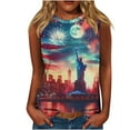 thumbnail image 2 of HaoXianJian Plus Size Womens Flag Patriotics Tank Tops for Women 2025 4th of July Shirt USA Flag Graphic Tank Tops Summer Tees Crew Neck Sleeveless Shirts Coloful Printed Vests S-5X, 2 of 5