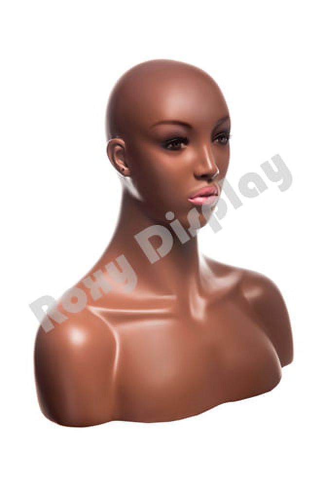 Female mannequin head to shoulder portrait style,with ears pierced MZ-S3