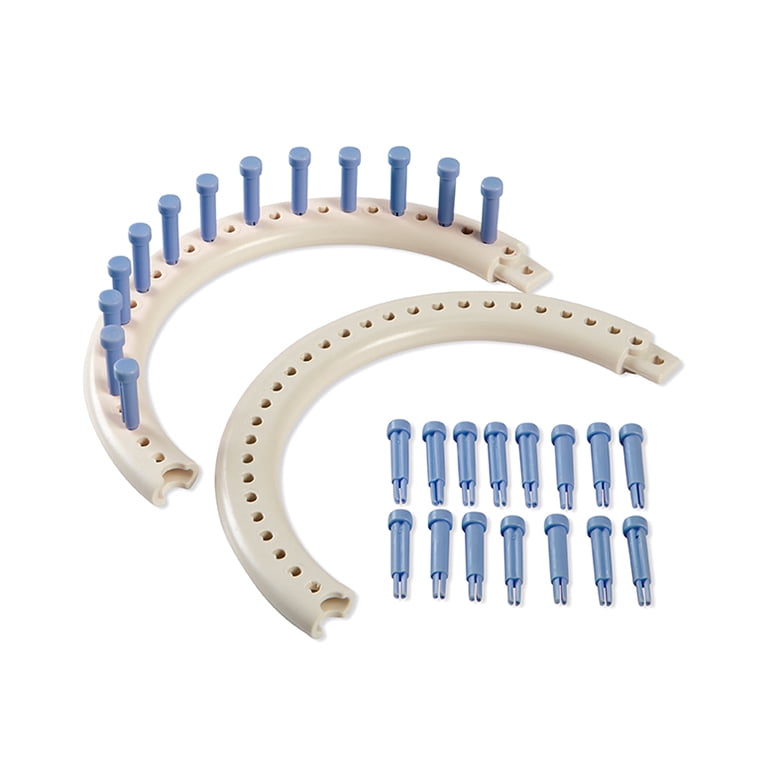 Build-a-Loom Round Kit by Loops & Threads - Customizable Loom for Knitting and Weaving - Accommodates Different Weight Yarn - 1 Pack