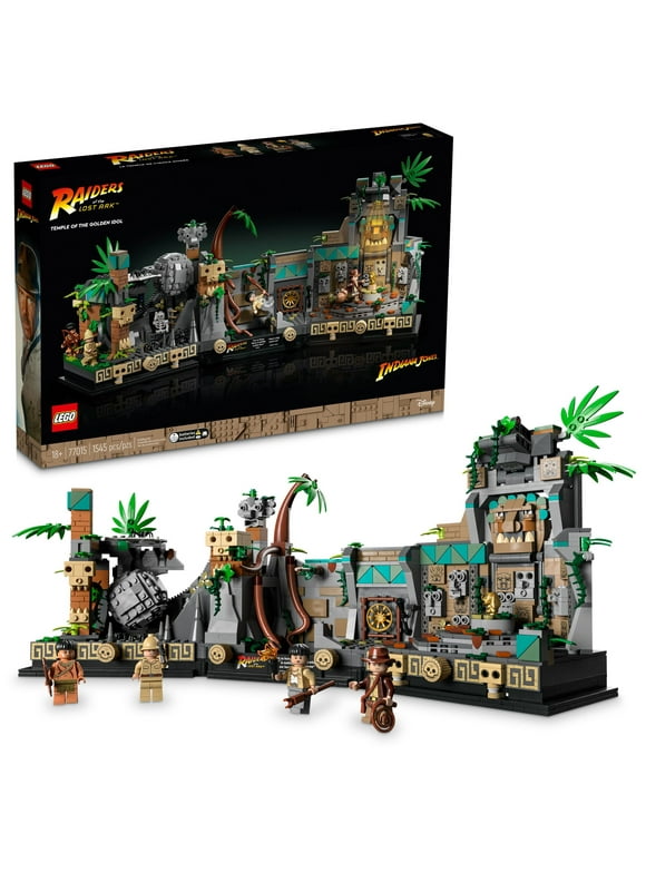 LEGO Indiana Jones Temple of the Golden Idol 77015 Building Project for Adults, Iconic Raiders of the Lost Ark Movie Scene, includes 4 minifigures: Indiana Jones, Satipo, Belloq and a Hovitos Warrior